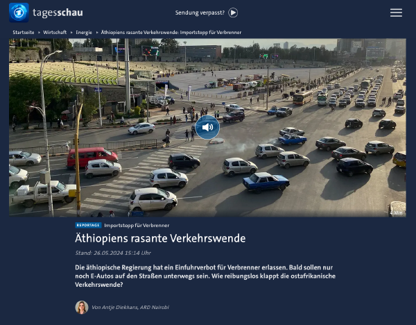 Screenshot des Tagesschau-Beitrags